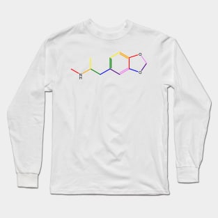 Ecstasy Rainbow Molecule Chemistry Long Sleeve T-Shirt